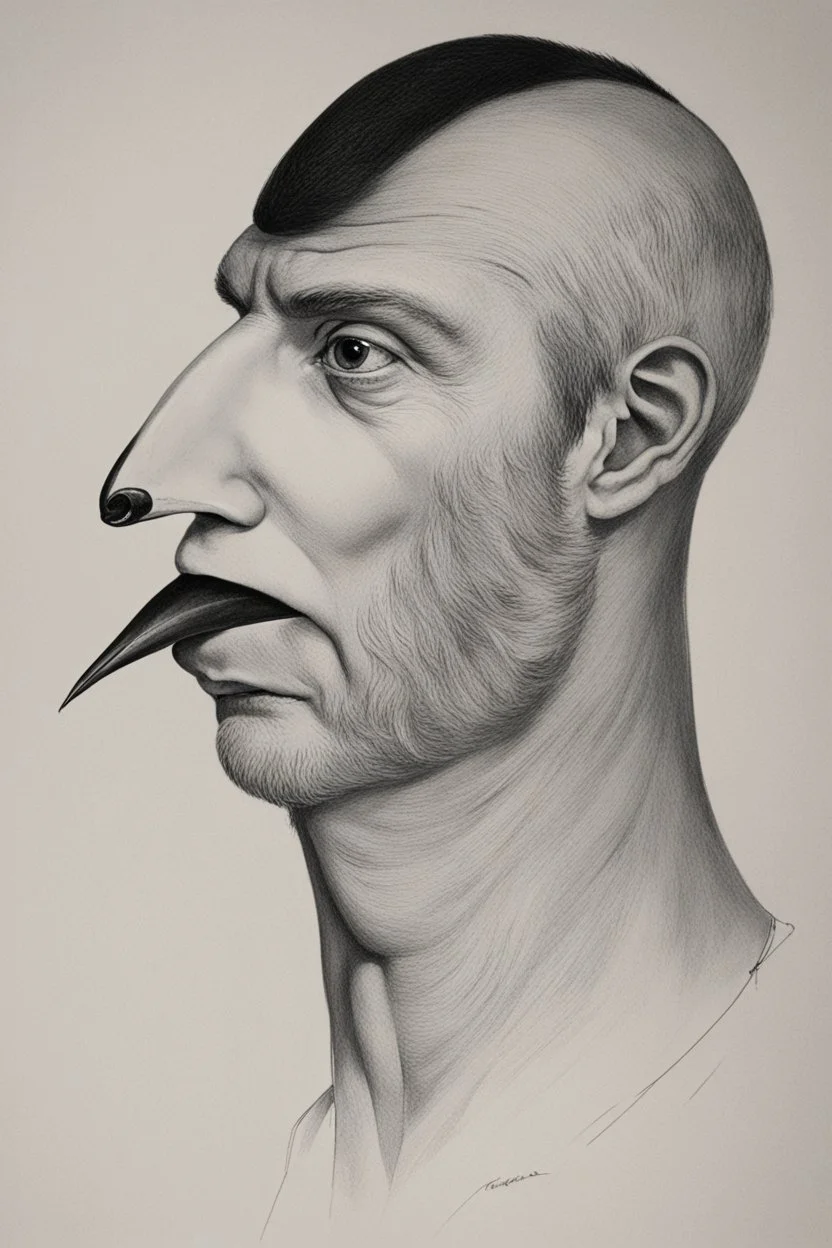 Man with a beak