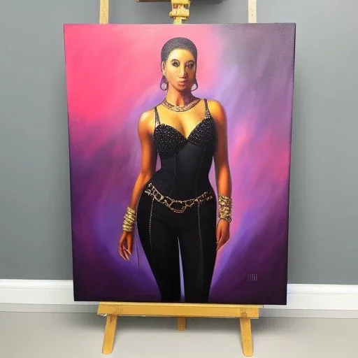 Full body portrait, painting, medium shot lady CheironCrush