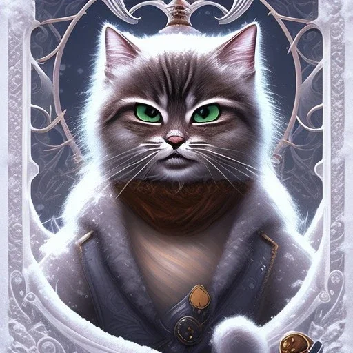 Ворох мокрых от снега усов и пушистая, хитрая морда - всем известно лукавство котов, и особенно тех, что горды....