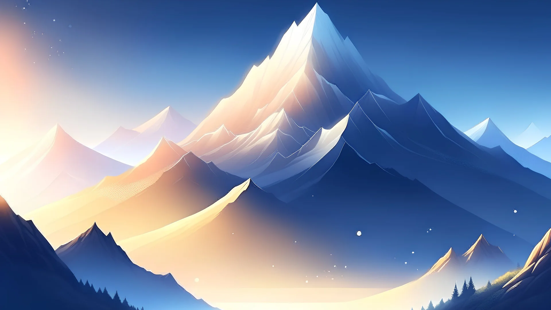 mountain scene, cinematic lighting effect, charming, bokeh, digital painting, soft lighting, , 4K resolution, photorealistic rendering, highly detailed clean, vector image, photorealistic masterpiece, professional photography, simple space backdrop, isometric, vector