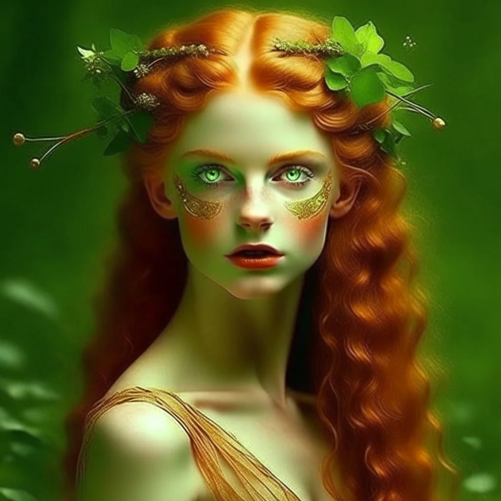 pretty girl, aged 19, ginger, faun, satyr, fantasy, attractive, narnia