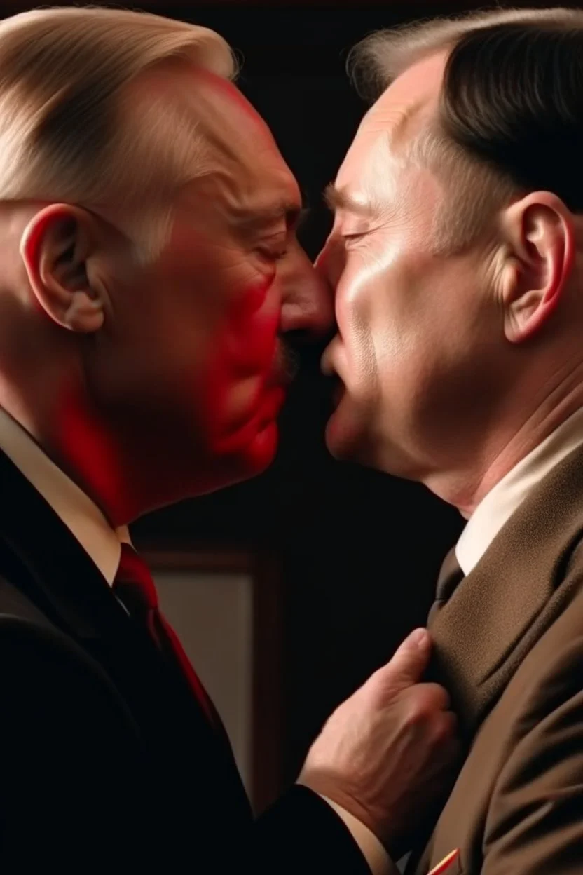 4K full details, photo, Vladimir Putin kissing Hitler, the Russian president is in the middle of a fight.