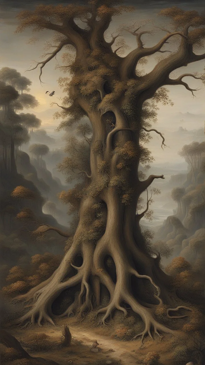Why do you, not sparing yourself, Wander with your head uncovered? The life of plants is now hidden In these strange stumps of branches, Well, what happened to you, What happened to your soul? How dare you let this beauty, Your precious soul, Go, so that she would wander the world, Bruegel painting style, Busch painting style