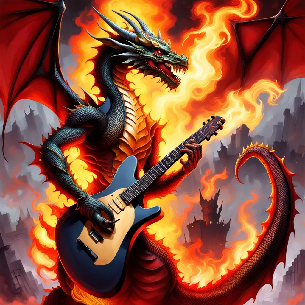 Dragon, Fire and Smog, play gitarre