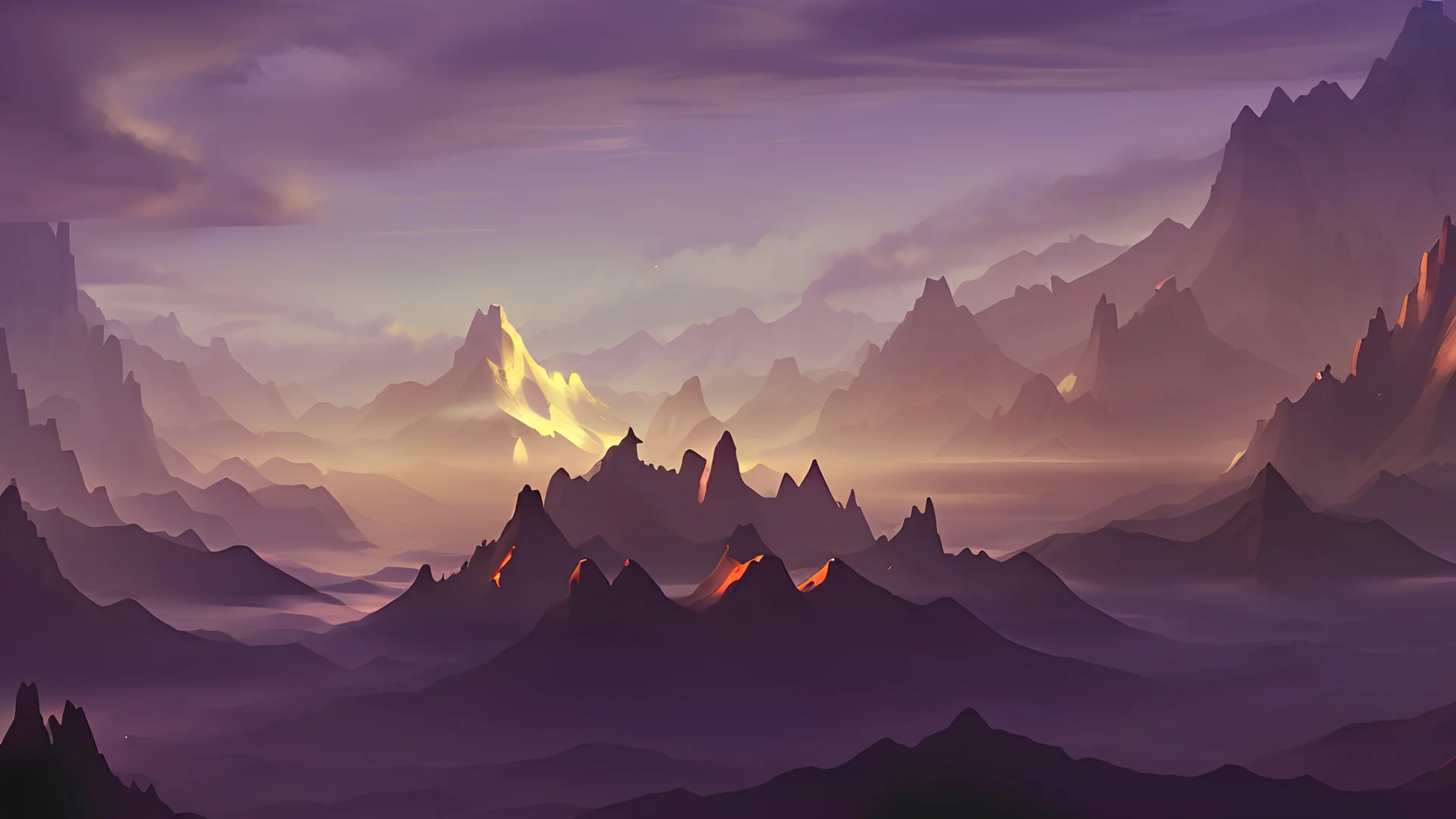 fantasy universe nature mountains 8k