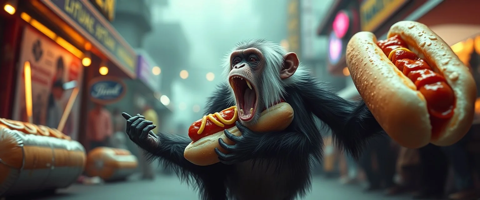 albino chimp hot dog limbo