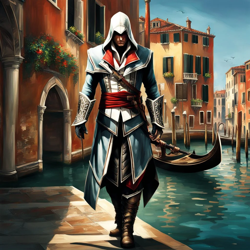 Assassin creed art full body in Venice