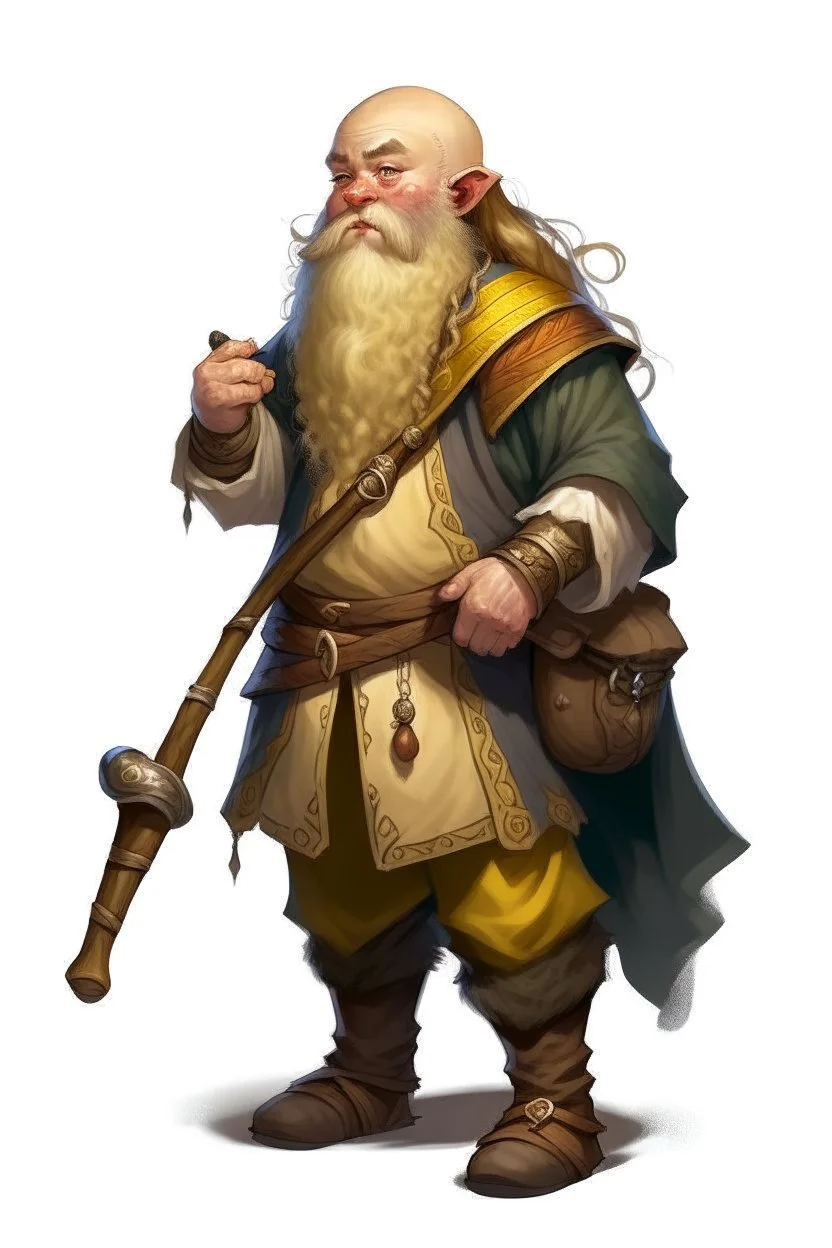 teenage handsome blonde nomadic mountain dwarf with flute dnd