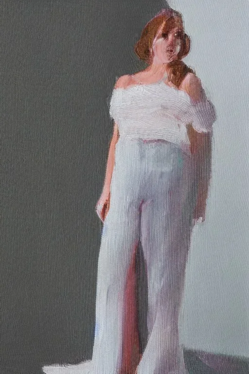 Full body portrait, painting, medium shot lady ray tracing