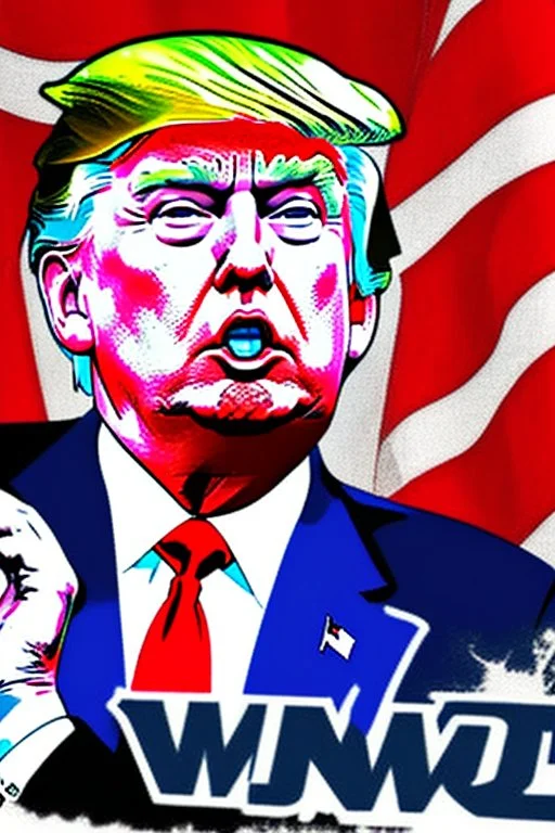 Donald Trump as drawn by Sui Ishida