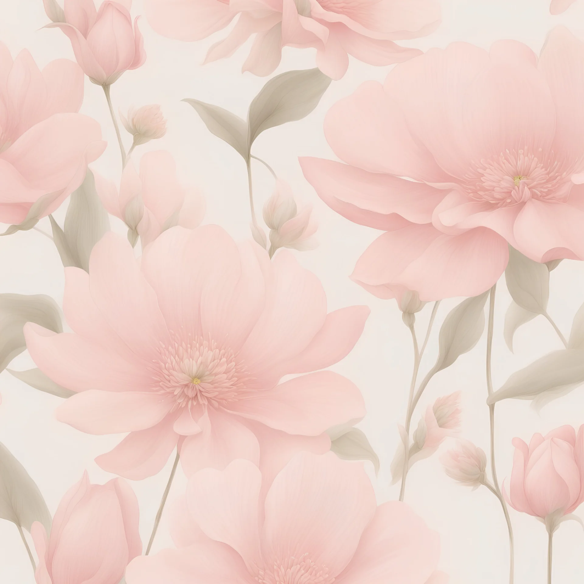 Create a delicate illustration of small pink-petalled flowers, each bloom brimming with soft hues and intricate details. Let the petals gently unfurl, capturing the graceful beauty of nature in full bloom. Infuse the scene with a sense of tranquillity and elegance, allowing the viewer to immerse themselves in the serene charm of these enchanting floral wonders.