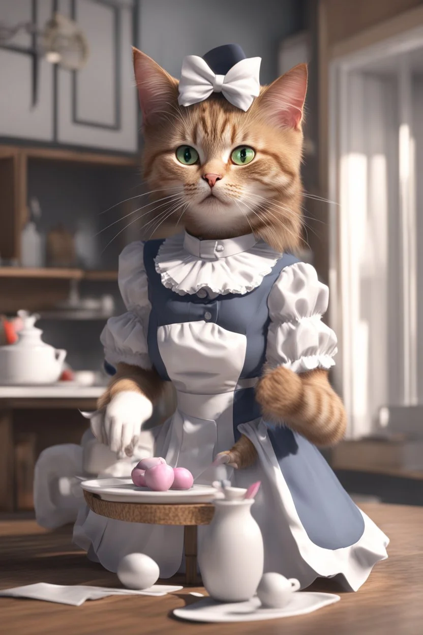 Cat Maid, 4K, Ray-tracing