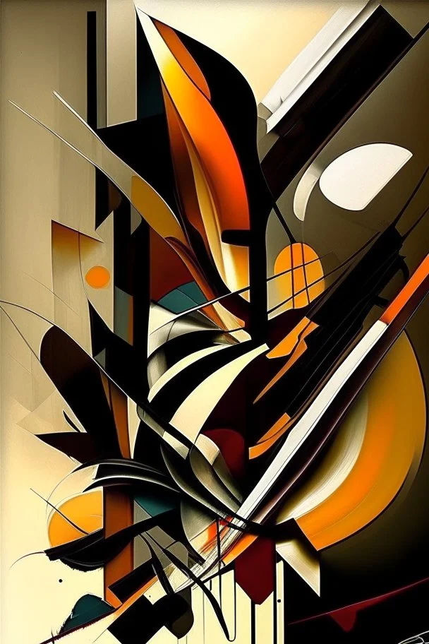 Abstract art in style of david pher