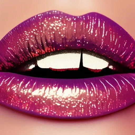 Glittery lipstick