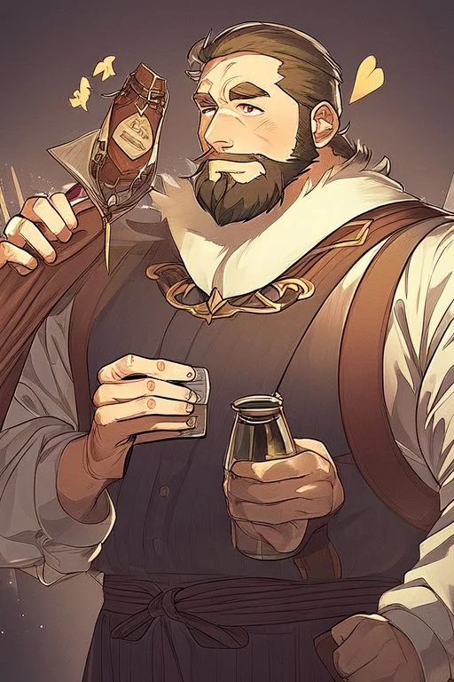 man with beard, handsome and happy, holding wife. Romantic and in love