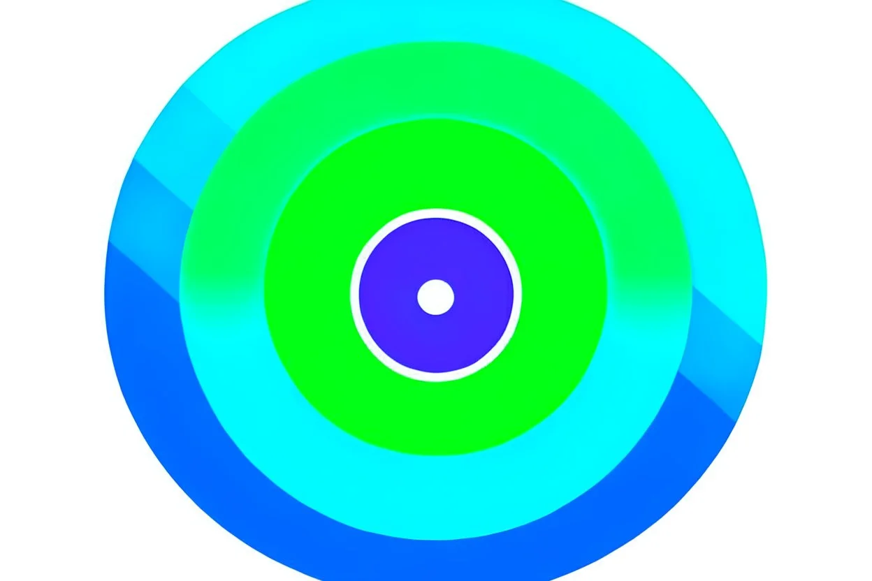 app logo, green play button in the middle of circle, blue and green