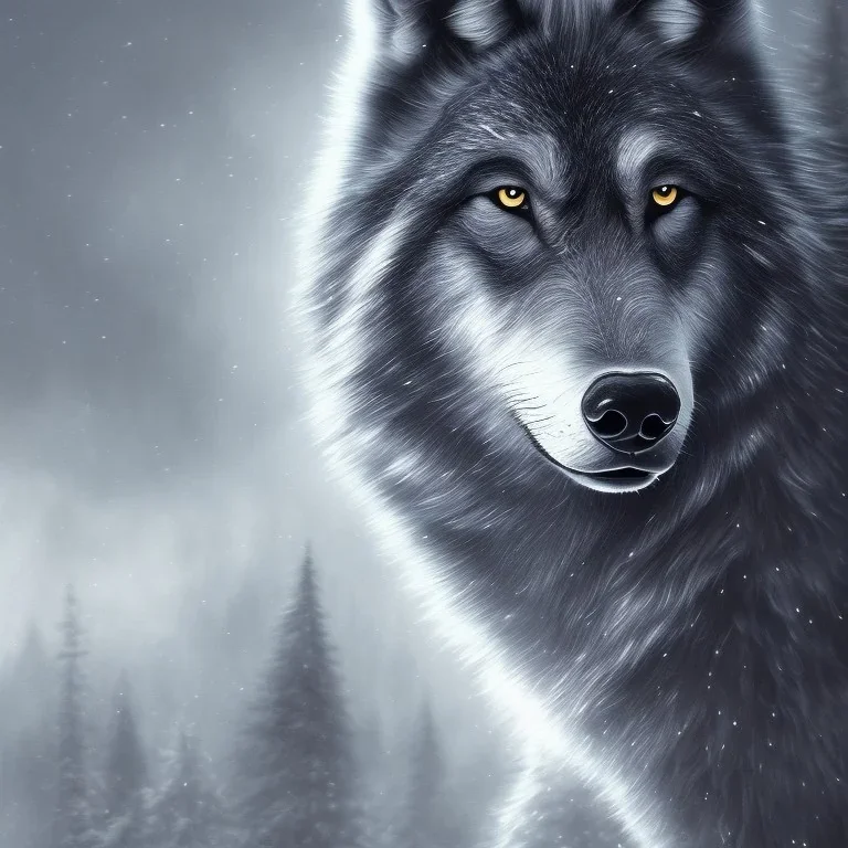 A big black wolf, deviantart, trending on artstation, Photorealistic, vivid color,s polychromatic, glowing neon, geometric, concept art, digital illustration ,polishe,d beautiful, HDR, Unreal Engine, 64 megapixels, IMAX, Terragen 4.0, 8k resolution, concept art, filmic, complex, utopian, mysterious moody, futuristic, realistic light, detailed painting, deep color, fantastical, intricate, detail, complementary colors, fantasy, concept art, trending on Artstation, Unreal Engine