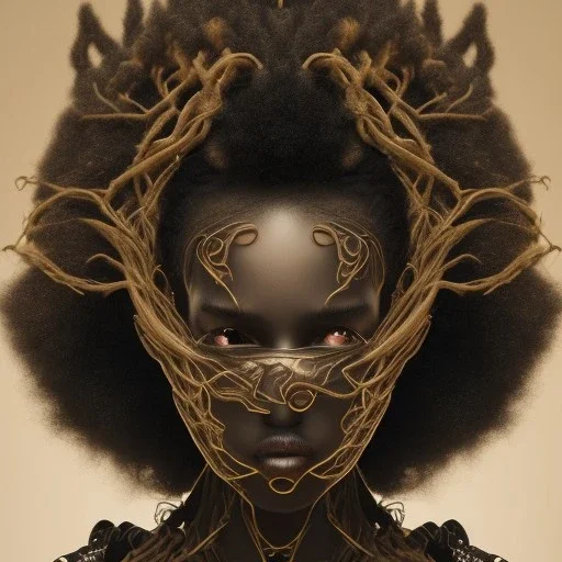 4K. Ultra real photo.three black women. Three Dark skin black women .three women. A mother. Two black daughters . A mother with her children. three young black women. wood nymphs emerging from the forest. Her hair looks like vines. Dreadlocs. Her skin is the colour of dark soil. Her skin looks like tree bark. Her clothing is made of vines, grass and leaves.