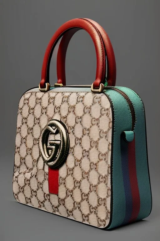 Gucci bag made by muppet face, Sesame Street style, retro style, photo studio, unreal engine 5, god lights, ray tracing, RTX, lumen lighting, ultra detail, volumetric lighting, 3d.