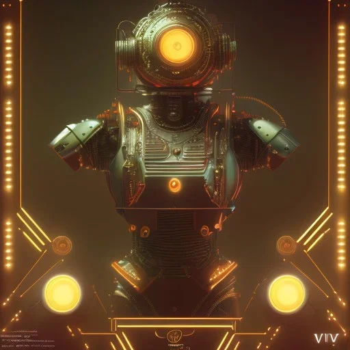 composition,portrait painting of a steampunk robot,steampunk center, ultra realistic, concept art, intricate details, eerie highly detailed, shiny, smooth, studio quality, octane render, Surrealism, Triadic colour scheme,glow-stick, ambient lighting,nightclub lighting, polaroid, 100mm, --ar 1:1 --v4