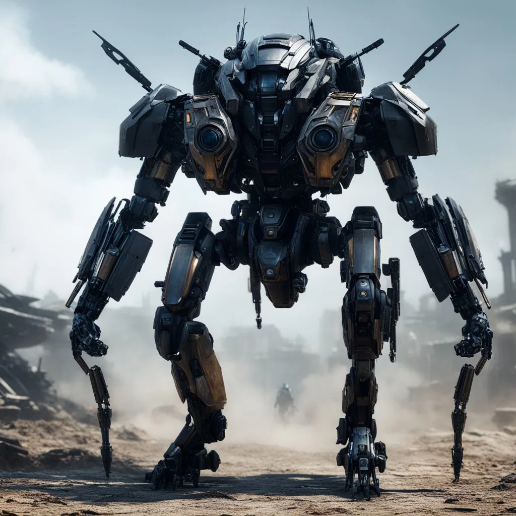 Long distance picture full body of insect soldier Black mech hitech Futuristic 3d render, vray, uhd, detailed, hdr, 8k, photorealistic, dramatic lighting, hawken graphic design abstract 3d hitech technological HAWKEN photorealistic uhd 8k VRAY highly detailed HDR