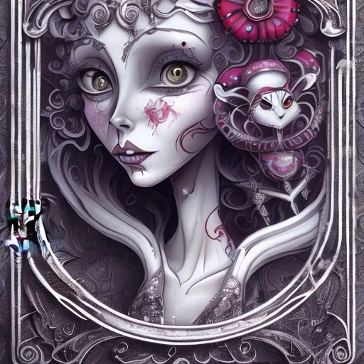 extrem tim burton style of the evil stepsisters, sharp focus, beautiful eyes