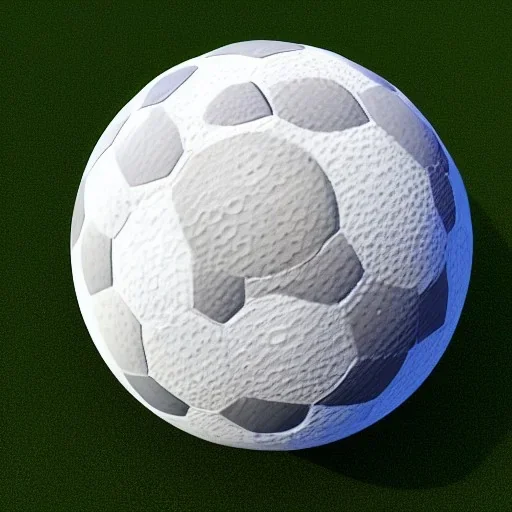 moon as soccer ball in 3d