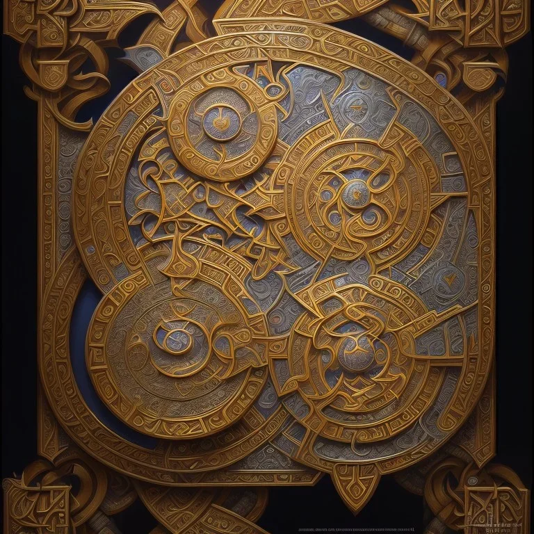 Book of Kells Chi Rho page, a highly detailed illustration, realistic render, 8 k, micro detail, intricate, elegant, centered, digital painting, Artstation, smooth, sharp focus, illustration, artgerm