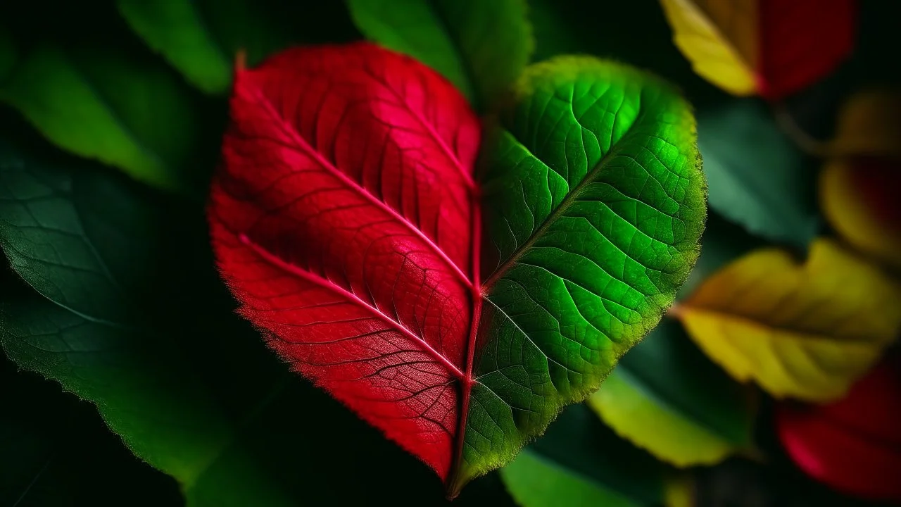 Heart Color Love leaf