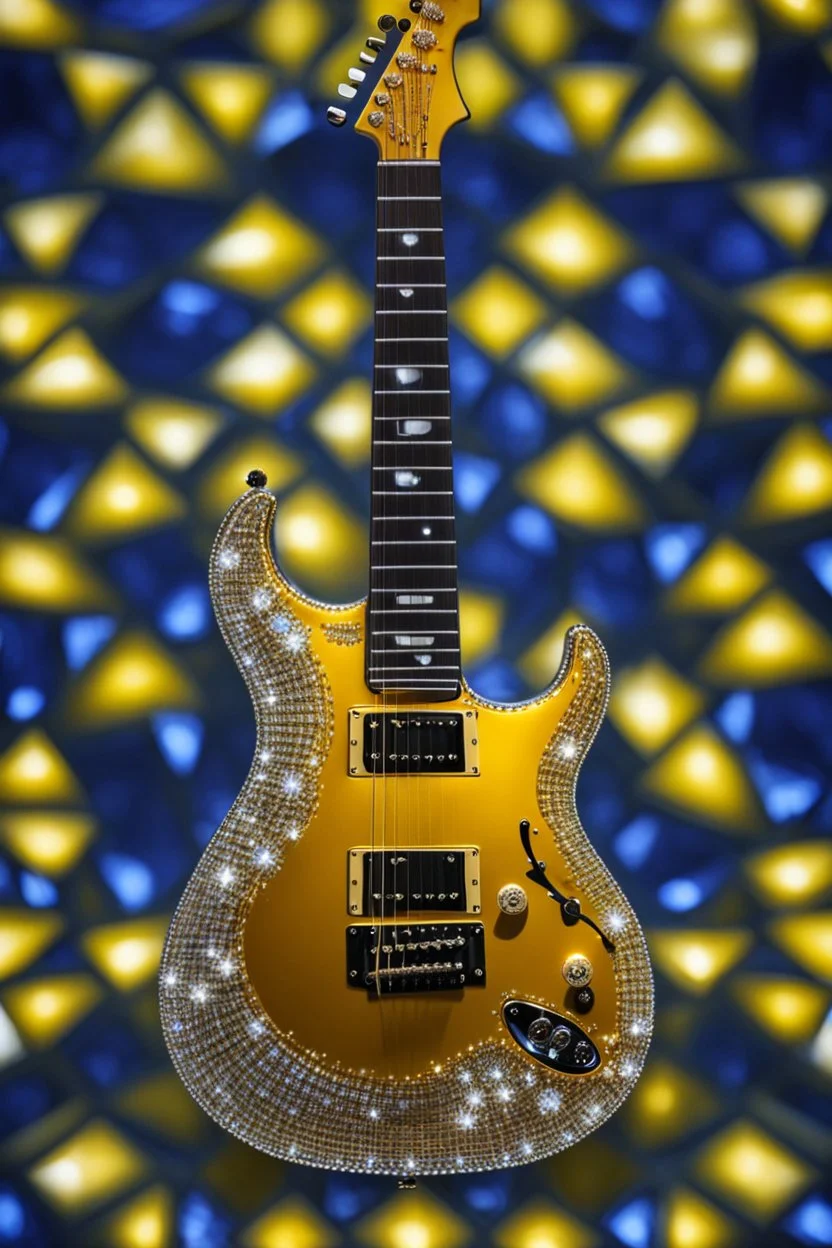 Electric Guitar made of luxury Cyristal diamonds