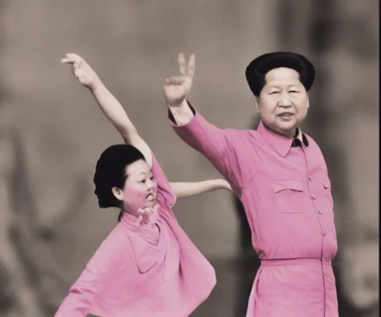 Mao Zedong as a pink balerina