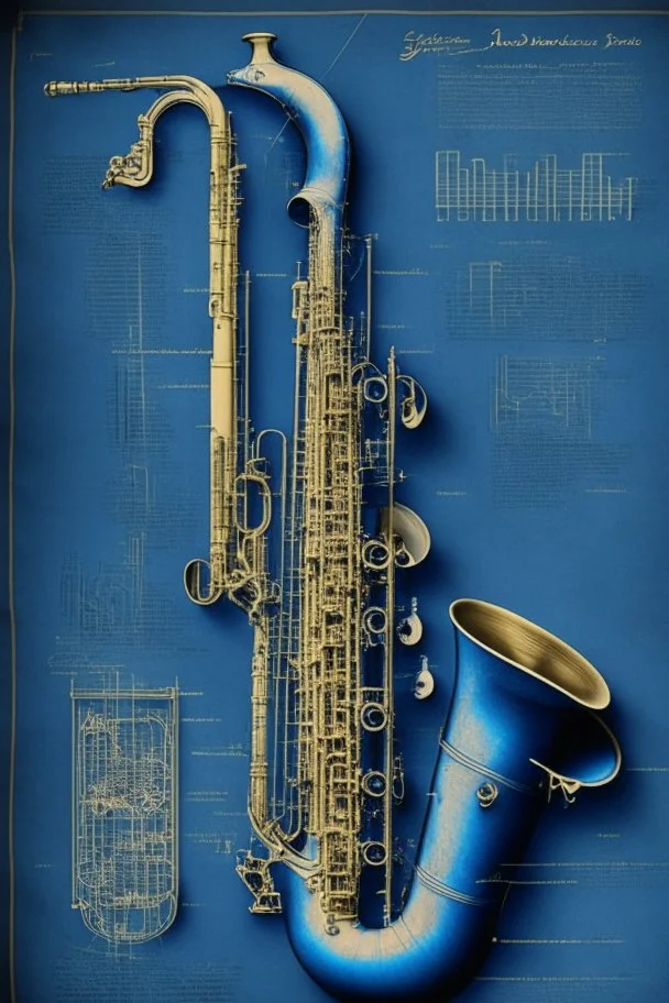 blueprint of saxophone