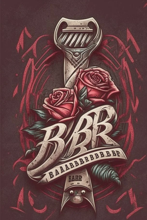 rose mit rasiermesser, haarschneidemaschine und diamant über schriftzug,firmenlogo für friseur barber, name soll SAMO THE BARBER sein, high quality, logo, graffitidesign, parallel