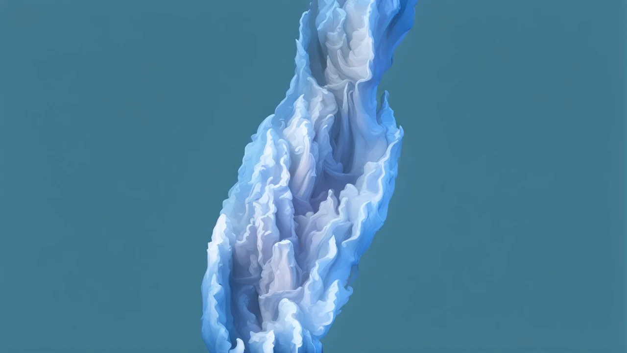 a pillar ascends from bottom border to the top border. high poly, digital art style