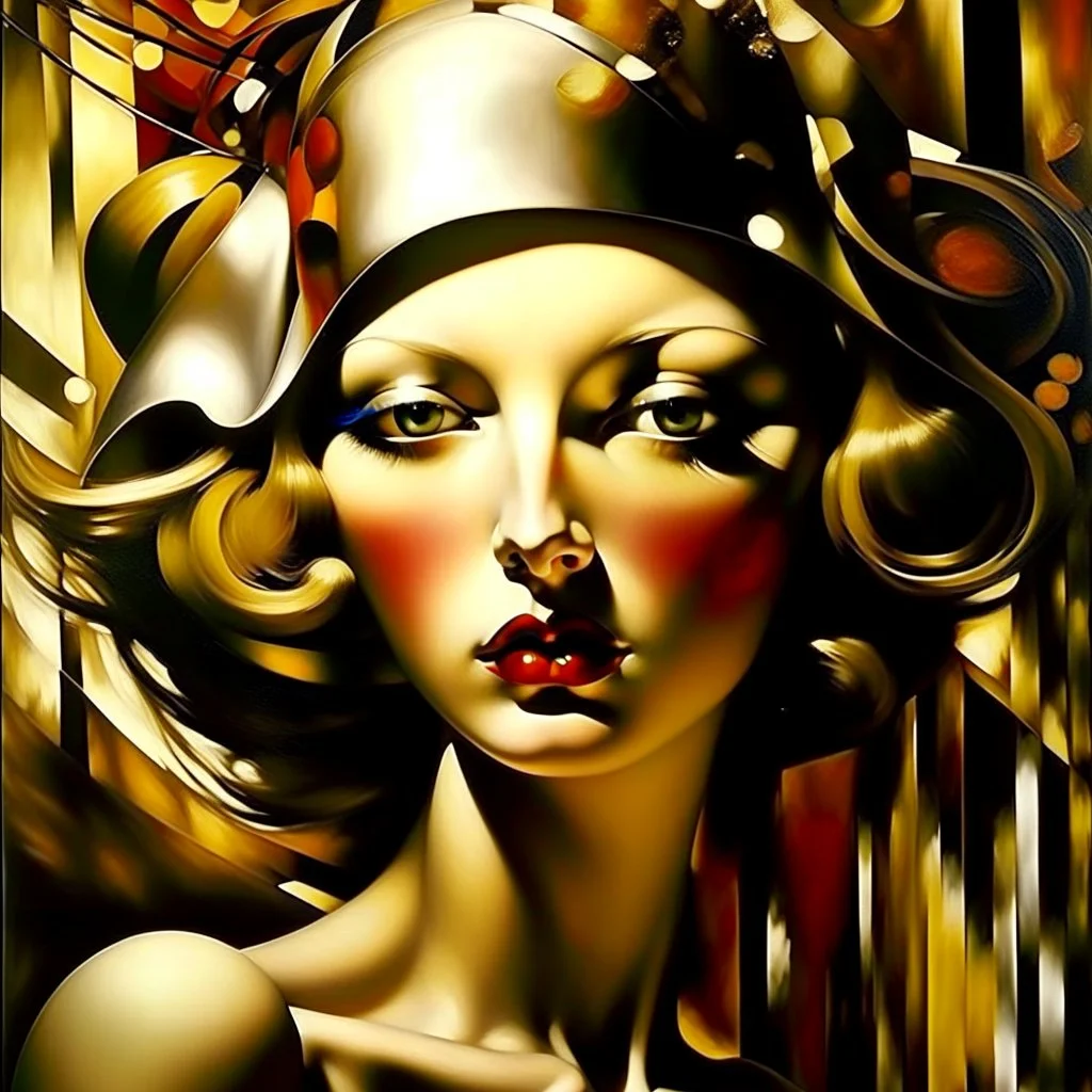 woman head exploding Tamara de Lempicka
