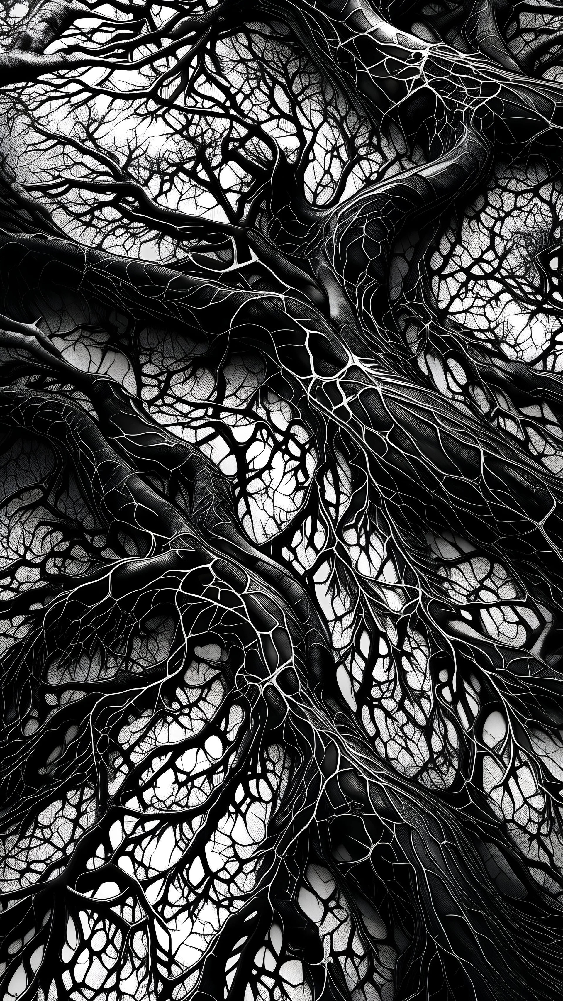 black vein, human veins, mixing together a lot of them, like a forest, big and small veins a lot of them