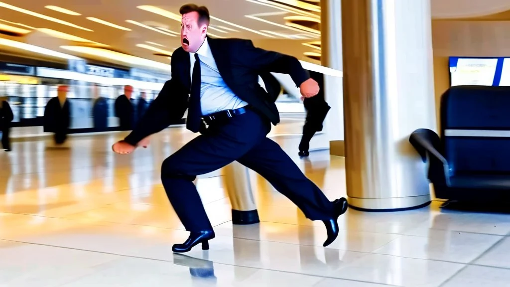 security kicking pouting man out of airport lounge