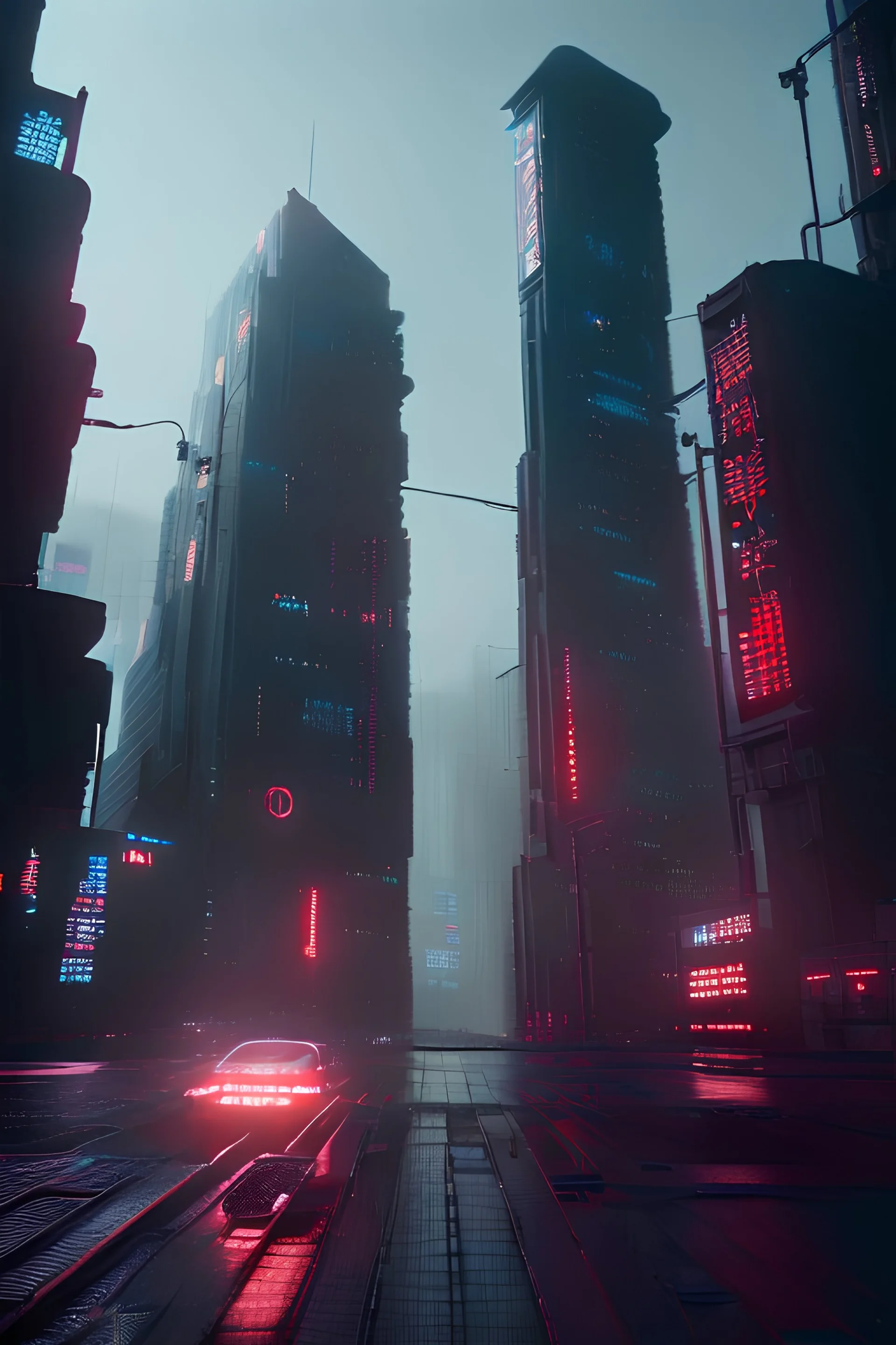 This is a city scape cyberpunk.