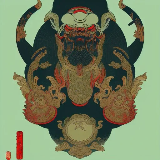  brand logo, Ukiyo-e japanese art