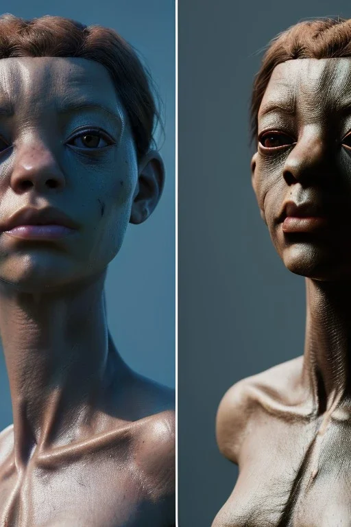 Realistic image, waist up portrait, hybrid made up of a woman's body and a muppet's head mask ,concept art, smooth, unreal engine 5, god lights, ray tracing, RTX, lumen lighting, ultra detail, volumetric lighting, 3d, finely drawn, high definition, 4k.