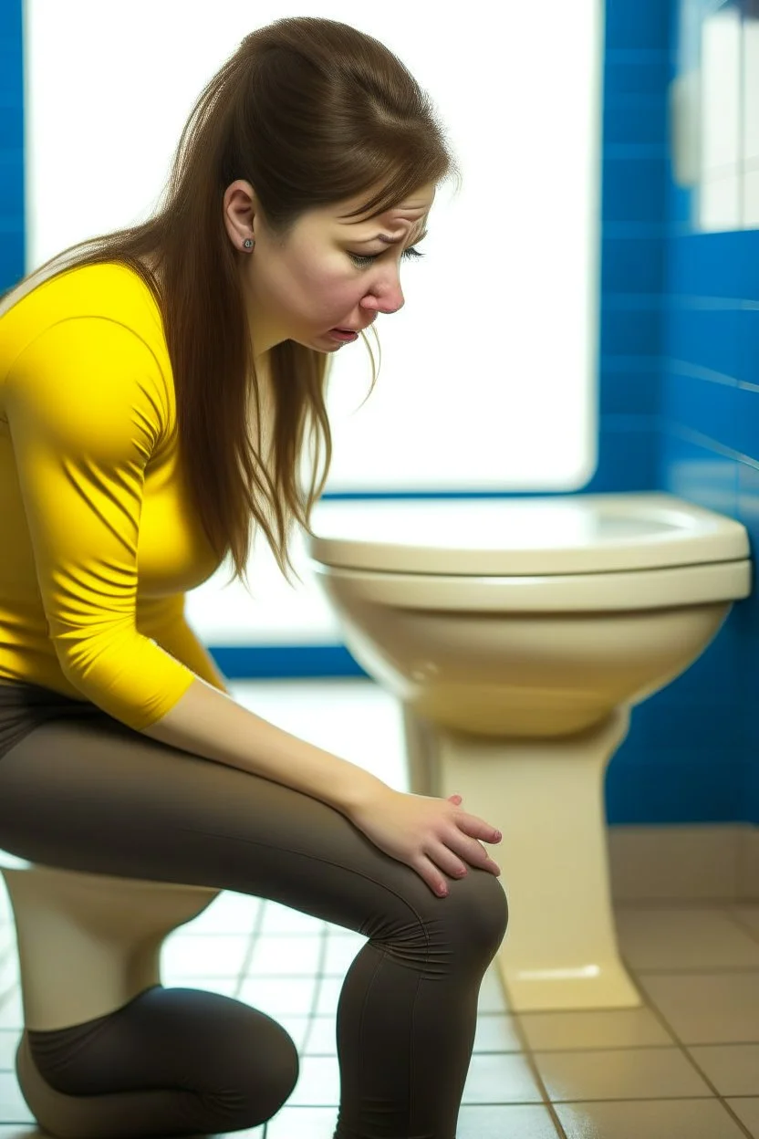 woman pooping