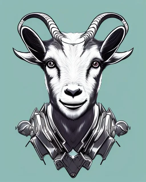 I want a goat head in vector