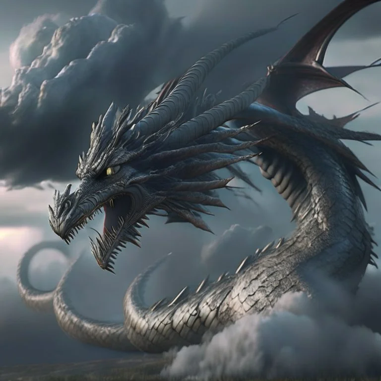 wind dragon,tornado in background, unreal engine 5, 8k resolution, photorealistic, ultra detailed