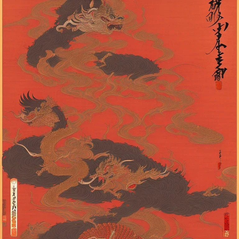 shogun, Ukiyo-e, red sun