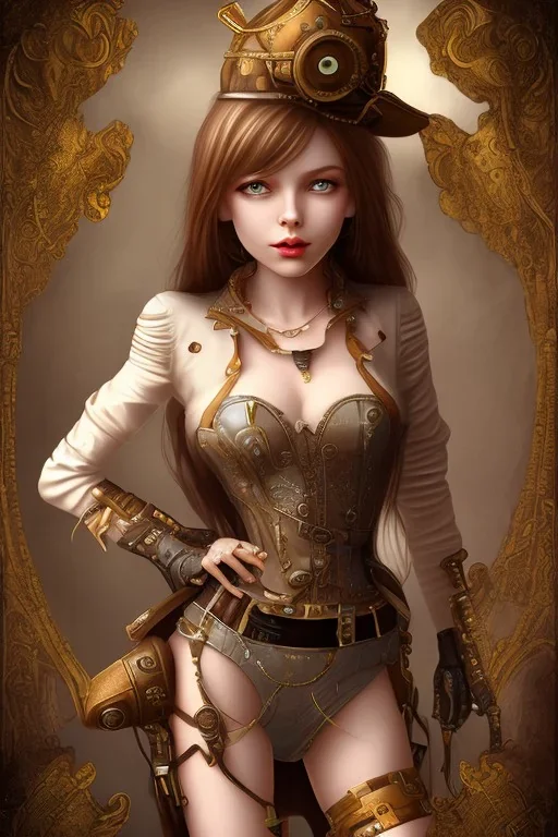 girl cute steampunk body