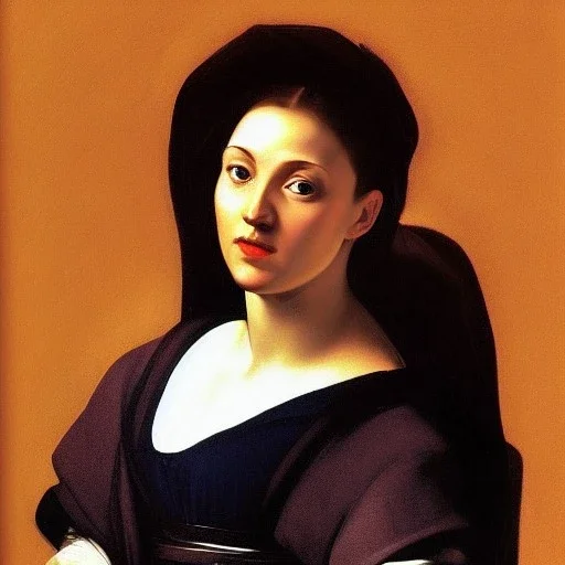 Portrait of a beautiful woman Caravaggio style