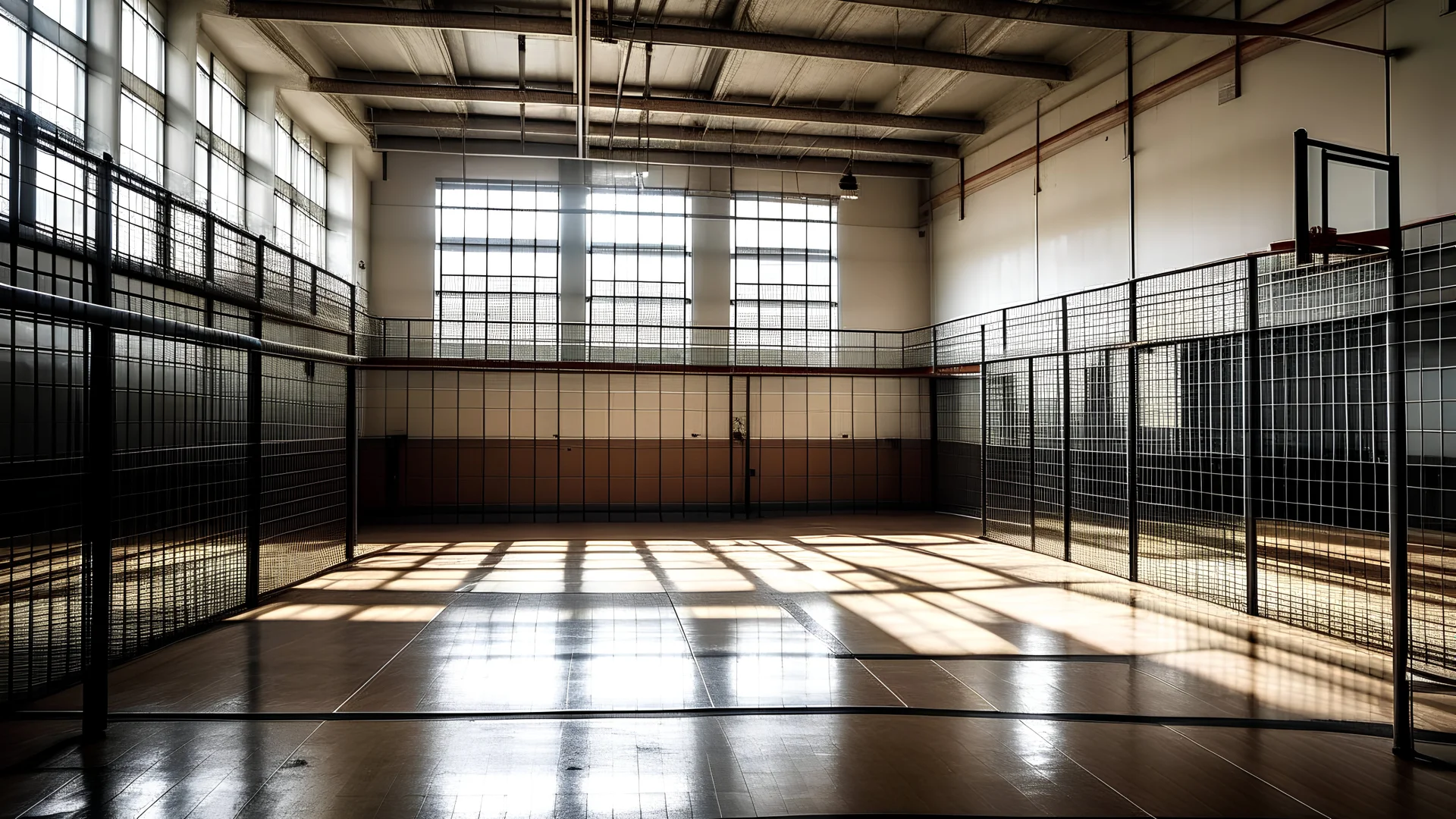 Prison basketball field