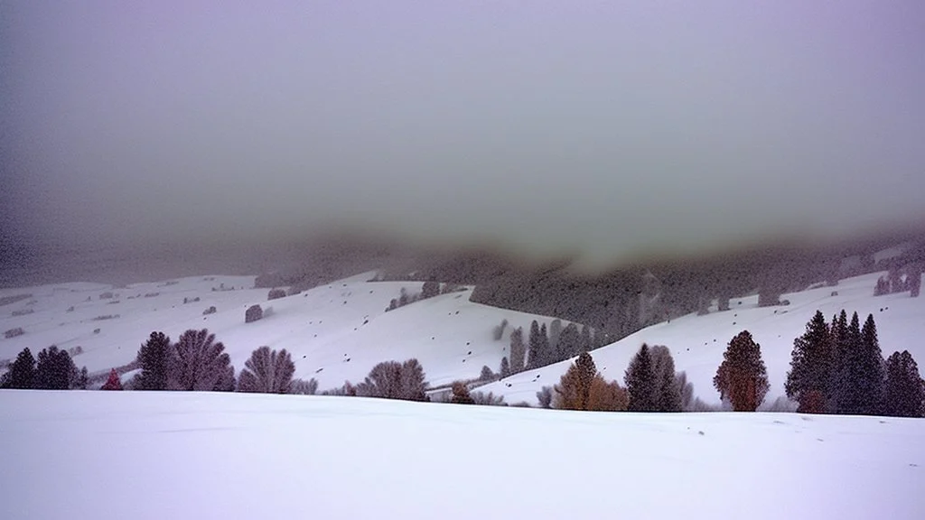 snowstorm in the hills