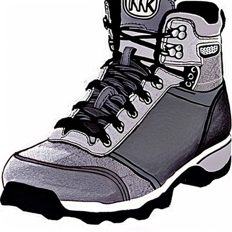 Ink drawing of a hiking shoe, detailed, trending on Pinterest