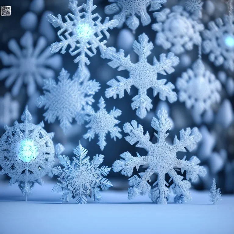  octane render, high detail, snowflake